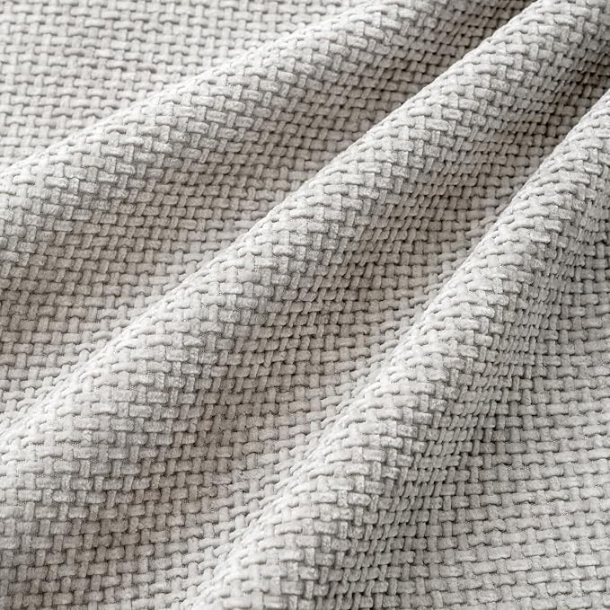 MIULEE Soft Decorative Chenille Pillow Covers Light Gray 18x18 Pack of 4 | - Image 3