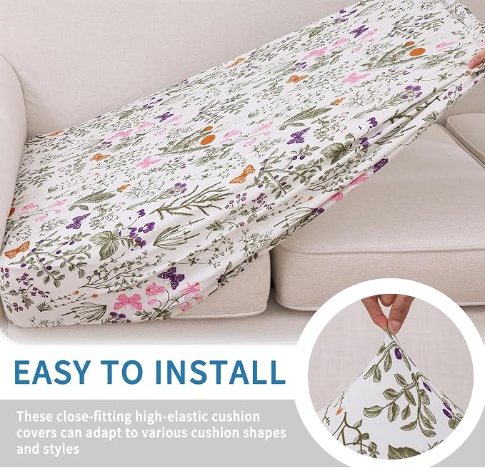 Printed Couch Cushion Covers, Sofa Covers Washable - Image 4