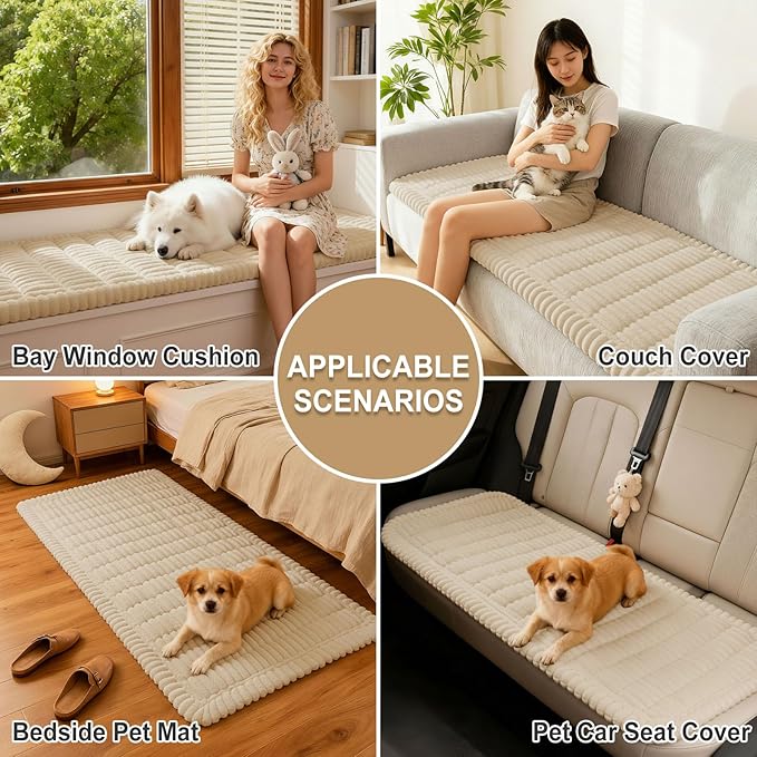 Couch Cover for Dogs, Washable Non Slip Plush Flannel Sofa Protector | Thick - Image 4