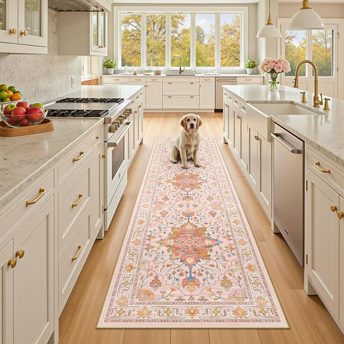 RELEANY Washable Area Rug, Runner 2'x8', Water Repellent, Pet Friendly by RELEANY