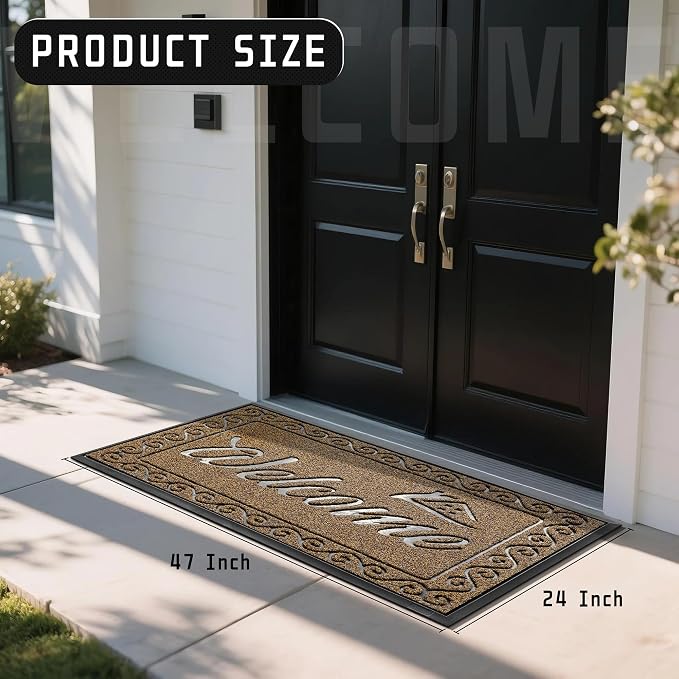 Yimobra Welcome Mat, Heavy Duty Sturdy Door Mats - Image 2