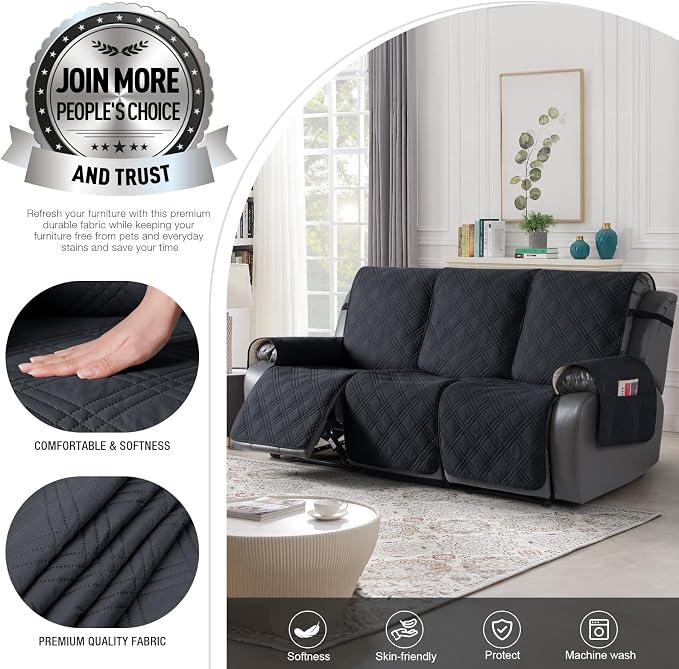 TAOCOCO 100% Waterproof Recliner Sofa Cover Non Slip Couch Cover - Image 2