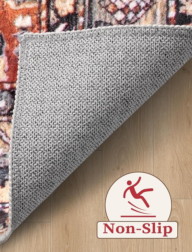 SERISSA 3x8 Washable Non Slip Boho Runner Rug - Image 4