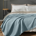 PHF 100% Cotton Waffle Weave Blanket Queen Size for Bed,Snag Proof Lightweight Breathable Moisture-Wicking Throw for Couch,Great for Layering in Cold Weather,Machine Washable, Home Decor Gift-Ocean