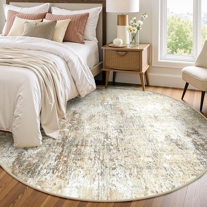 RELEANY Washable Round 8ft Area Rug by RELEANY