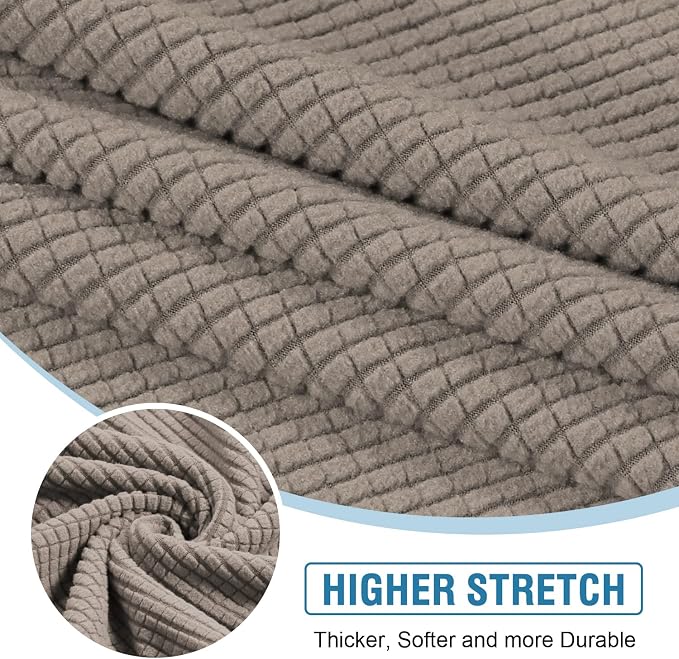 H.VERSAILTEX Sectional Couch Covers 3 Pieces Sofa Seat Cushion Covers L Shape - Image 4