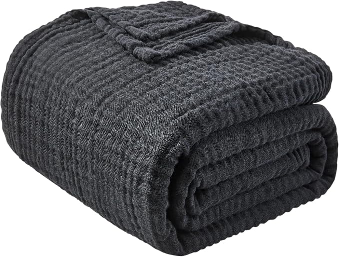 EMME Muslin Blankets for Adults Throw Blanket for Couch Breathable Gauze Soft - Image 5
