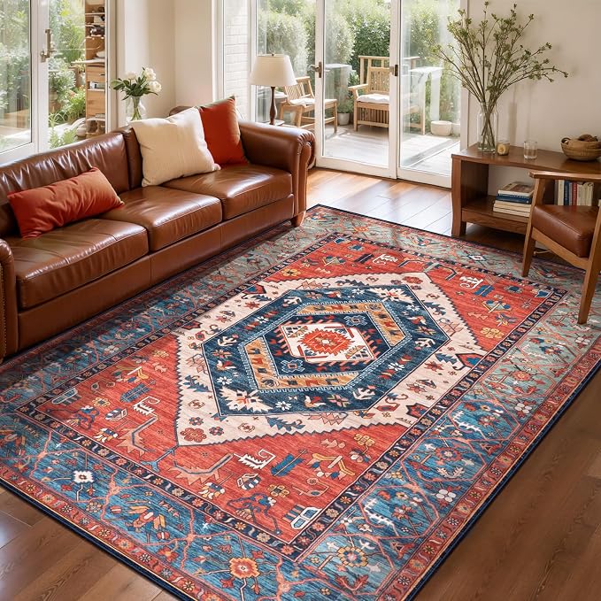 SERISSA 3x5 Washable Non Slip Boho Area Rug - Image 3