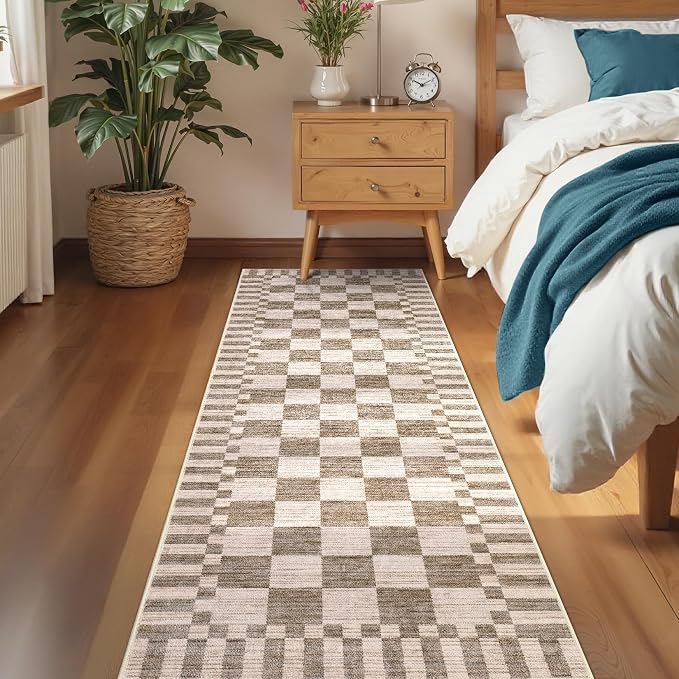 GarveeHome 2.5x8 Checkered Kitchen Runner Rug - Image 3
