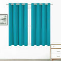 Turquoise Thermal Blackout Curtains/52 x 72 Inch/Set of 2 Panels Room Darkening by Lemomo