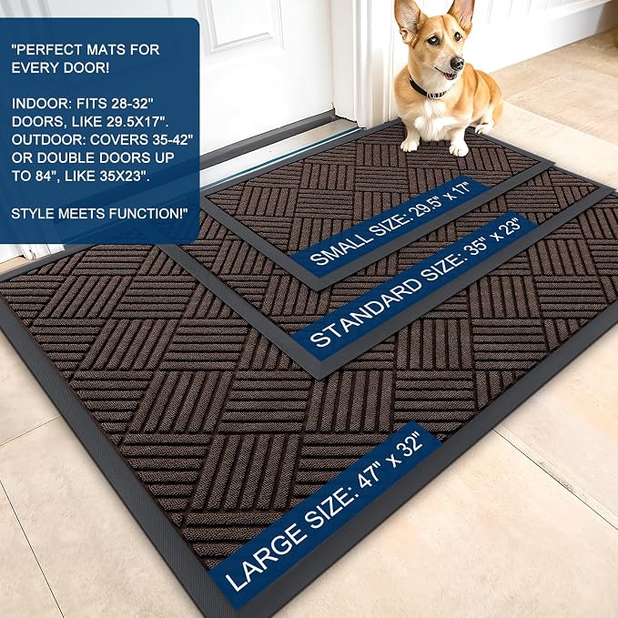 OLANLY Front Door Mat Outside Entrance 59x23, Waterproof Heavy-Duty Doormat | - Image 2