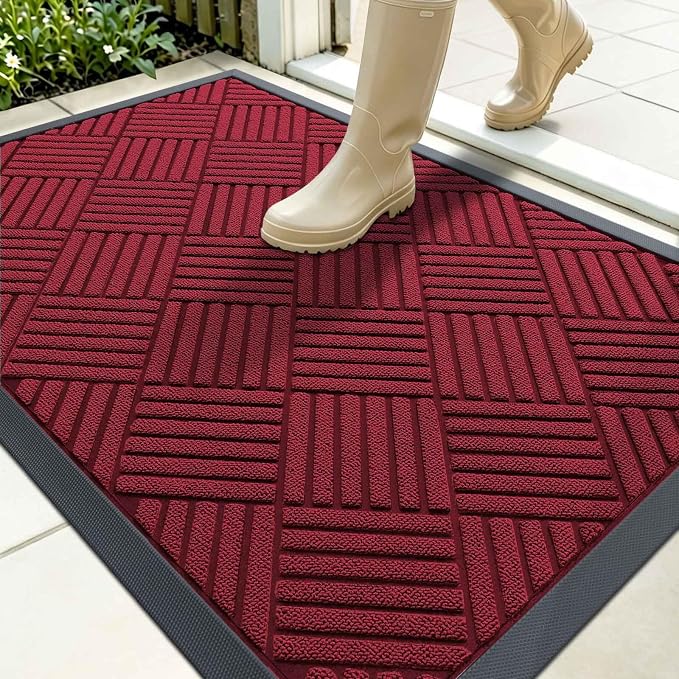 OLANLY Front Door Mat Outside Entrance 35x23, Waterproof Heavy-Duty Doormat | by OLANLY