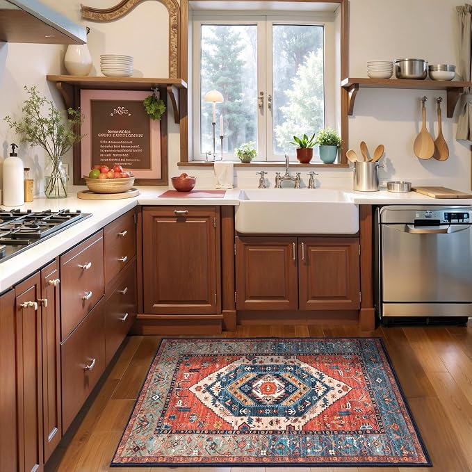 SERISSA 2x3 Washable Non Slip Boho Small Area Rug - Image 7