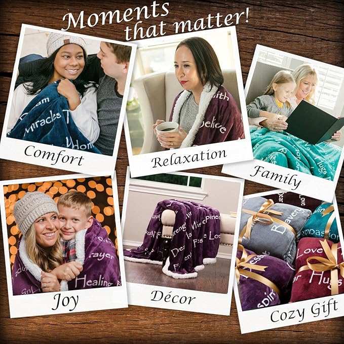 Chanasya Healing Warm Hugs Gift Throw Blanket - Sympathy Gift Cancer Chemo Survivor Get Well Caring Gifts - Comfort Gift Blanket for Love Support Strength - Women Men Friend Grandma - Teal