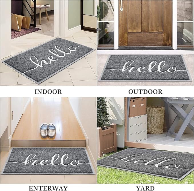 Door Mat Welcome Mat Floor Mat for Entryway, High Traffic Areas | Low Profile - Image 6