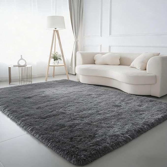 8x10 Area Rug Fluffy Shaggy Ultra Soft Faux Fur Non-Slip Machine Washable Carpet - Image 5