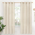 YoungsTex 78 Inch Length Linen Curtains Semi Sheer Light Filtering Drapes | by YoungsTex