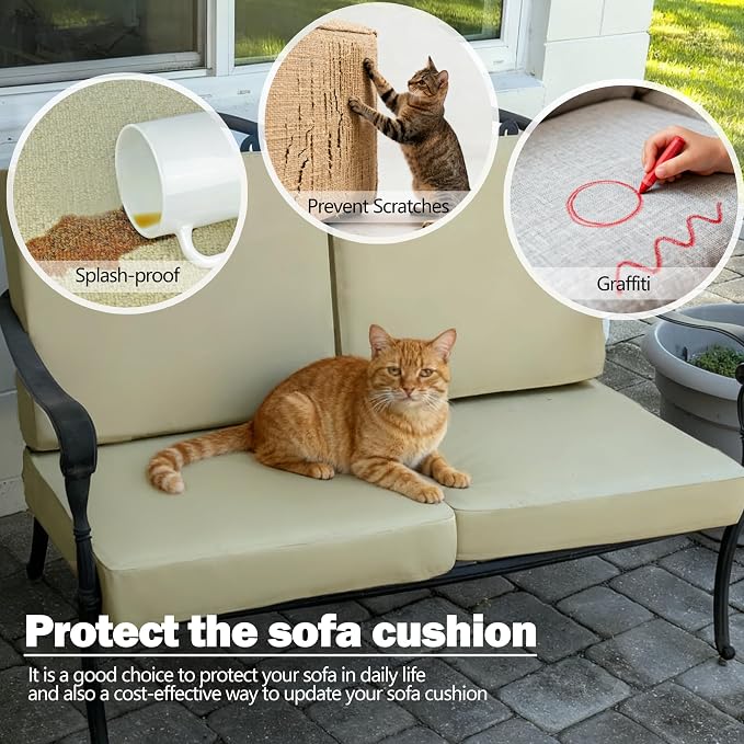 Sqodok Outdoor Cushion Covers 22x22 inch, Wicker Chair - Image 7