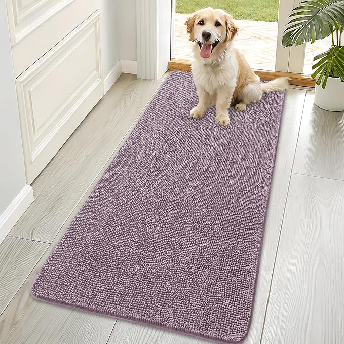 OLANLY Dog Door Mat for Muddy Paws 70x35, Super Absorbent Chenille Mud Mat | by OLANLY