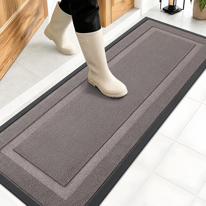 OLANLY Front Door Mat Outside 47x17, All-Season Heavy-Duty Rubber Doormat | by OLANLY