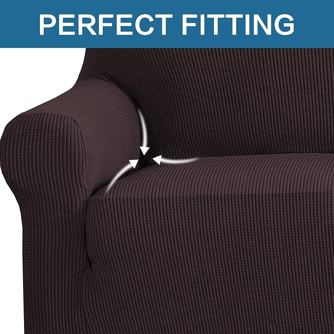 H.VERSAILTEX Armchair Cover High Stretch Sofa Slipcover 1 Piece Couch Covers - Image 5