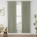 Sage Green 100% Blackout Curtains 80 Inch Length 2 Panels Set by Guken