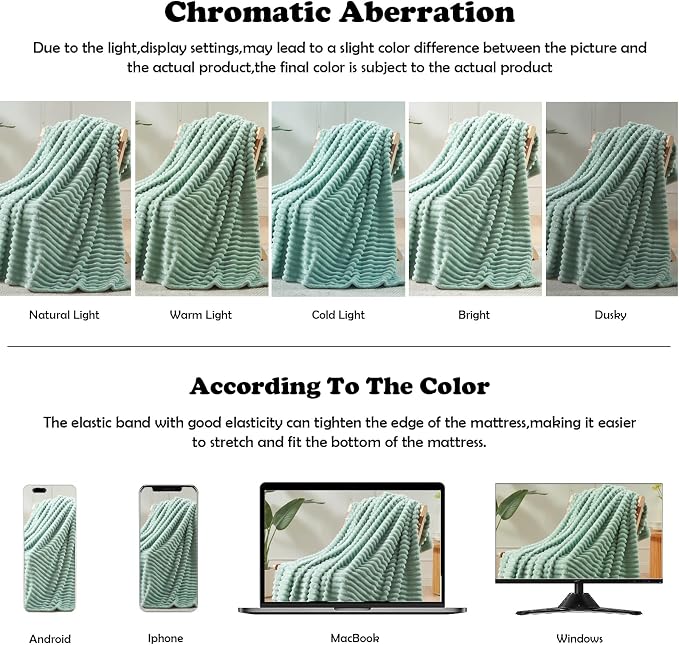 NEWCOSPLAY Fleece Ribbed Cozy Throw Blanket - Image 6