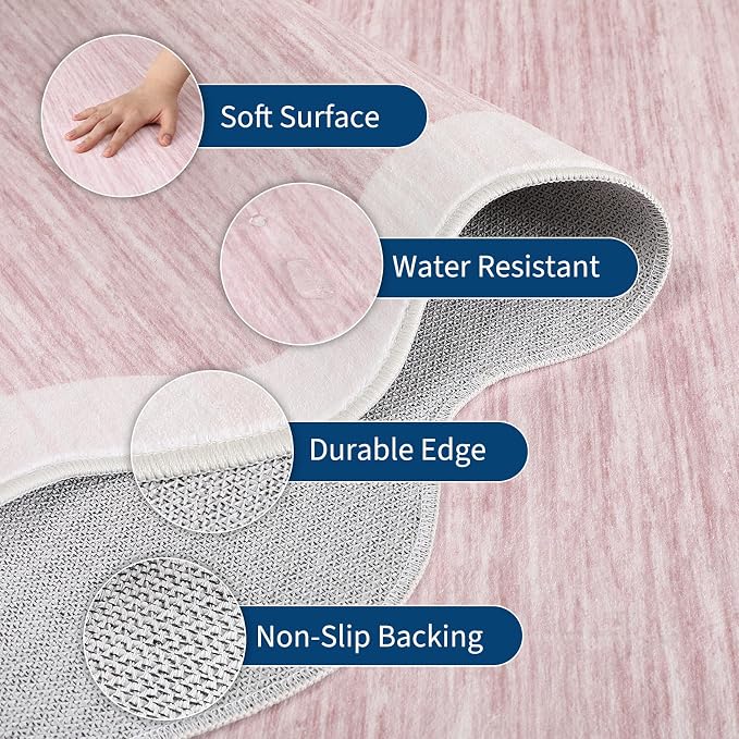 GarveeHome Scalloped Washable Runner Rug 2x6 Non Slip Kitchen Rug - Image 4