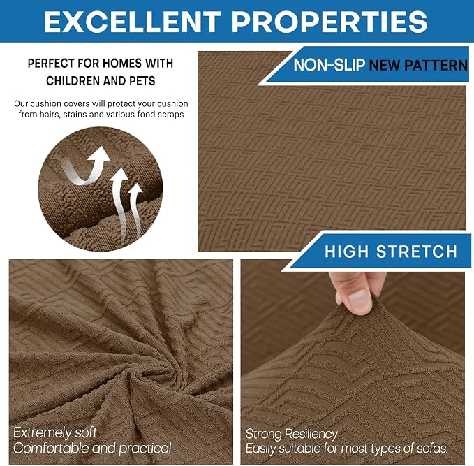 XINEAGE New 4 Pieces Extra Large Couch Covers - Image 5