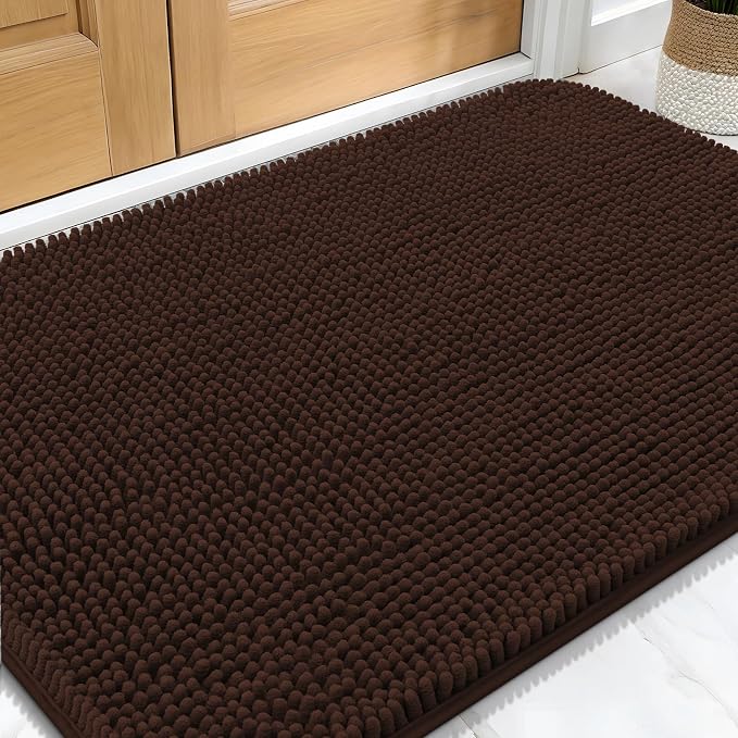 OLANLY Dog Door Mat for Muddy Paws 30x20, Super Absorbent Chenille Mud Mat | by OLANLY