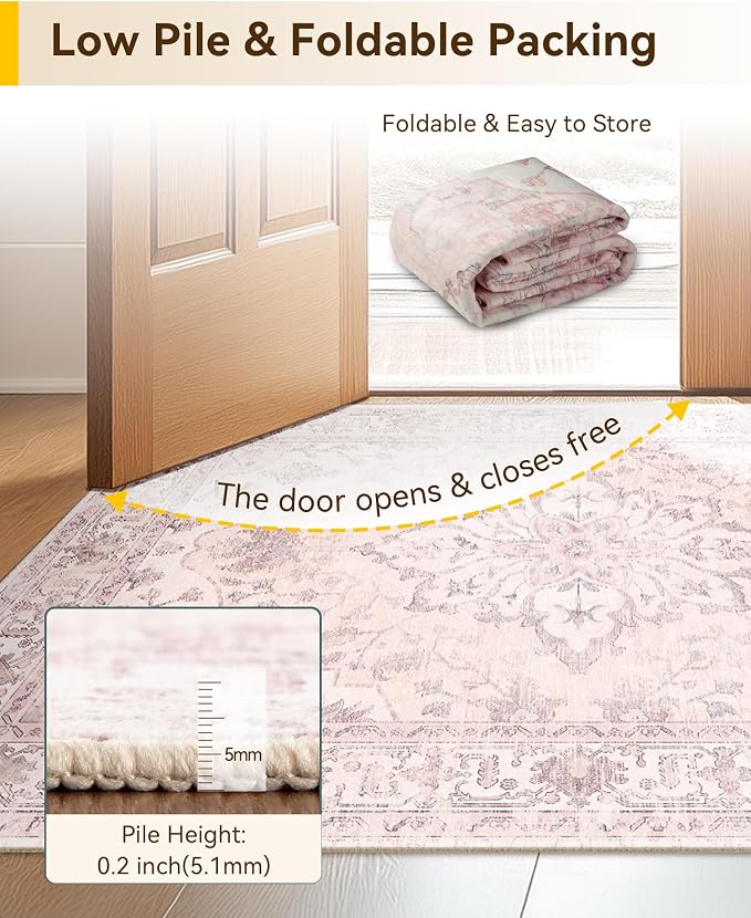 RELEANY Washable Area Rug, Runner 2'x10', Water Repellent, Pet Friendly - Image 4