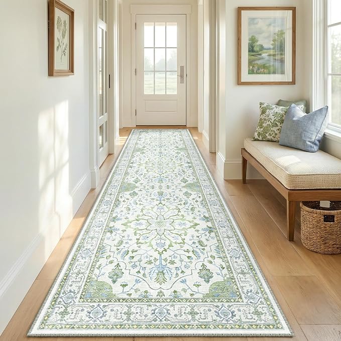 RELEANY Washable Area Rug, Runner 2'6"x8', Water Repellent, Pet Friendly by RELEANY