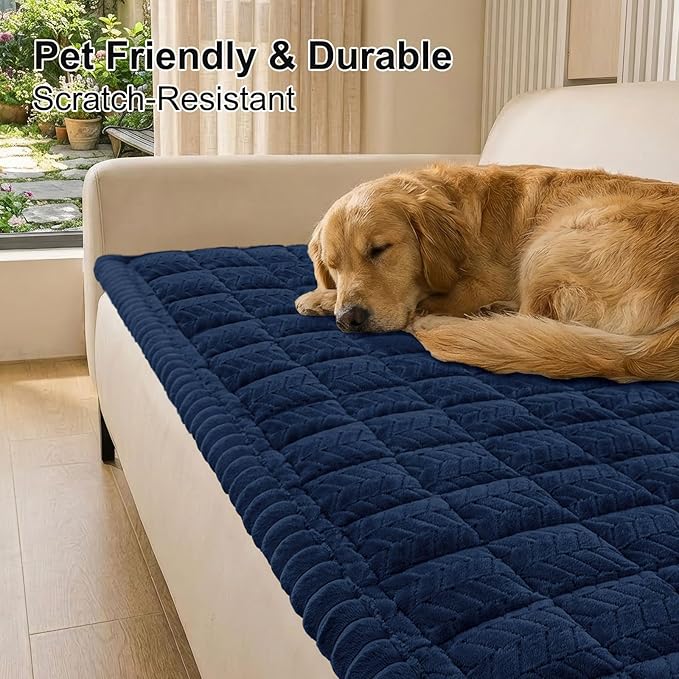Smiry Couch Cover for Dogs, Non Slip Fuzzy Pet Sofa Covers Washable | Sofa - Image 2
