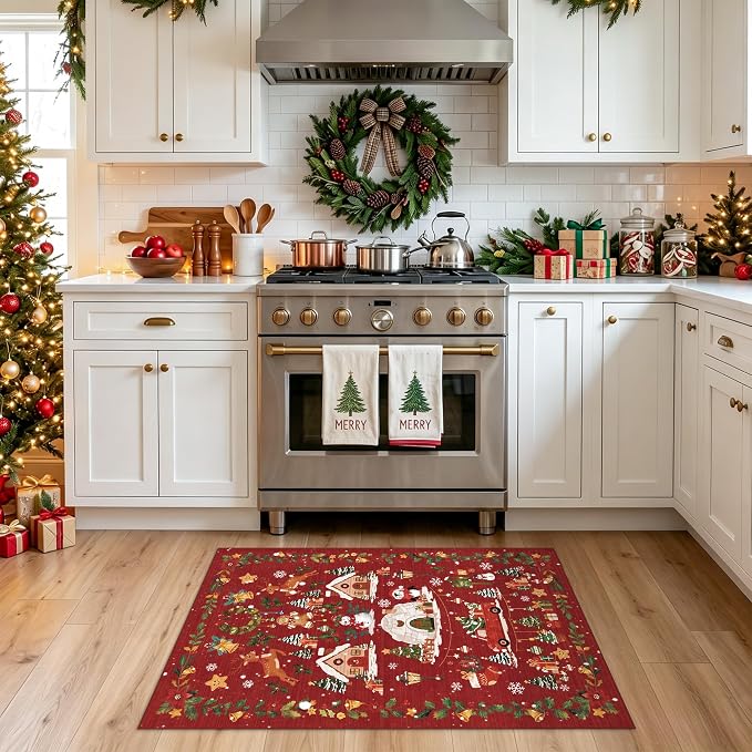 2x3 Christmas Cute Area Rug : Non-Slip Washable Winter Holiday Indoor Doormat - Image 9