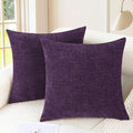CaliTime Decorative Couch Throw Pillow Covers 20 X 20 Inches Plum Purple | Pack by CaliTime