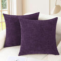 CaliTime Decorative Couch Throw Pillow Covers 16 X 16 Inches Plum Purple | Pack by CaliTime