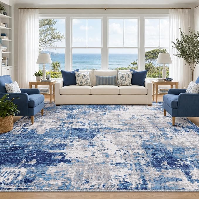 RELEANY Washable 8'x10' Abstract Area Rug - Image 8