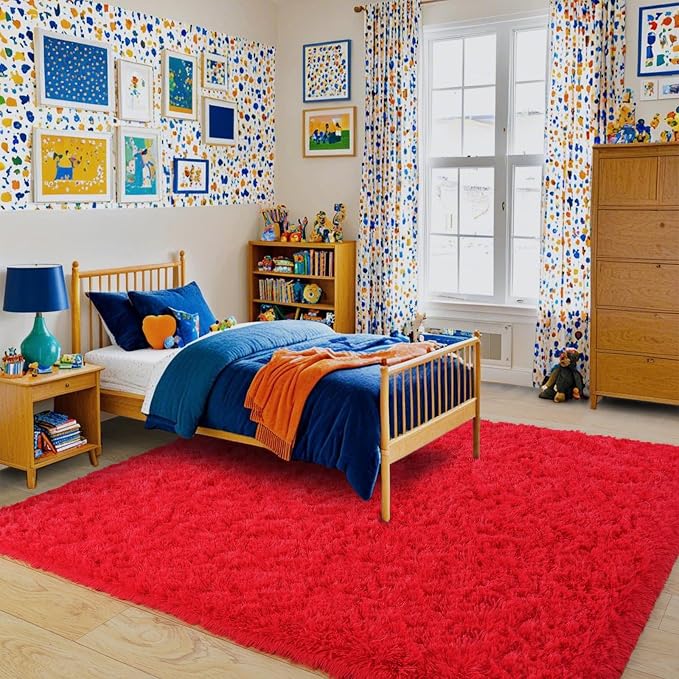 Pionblank Large Rug for Living Room 6x9, Modern Soft Shag Area Rug - Image 3