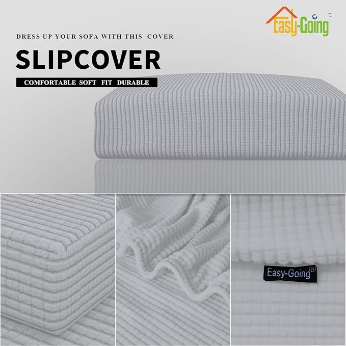 Easy-Going Stretch 1 Piece Couch Cushion Cover - Image 3