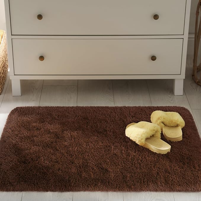 Chicrug Soft Runner Rug for Bedroom Living Room Plush Fluffy Rugs 2x4 | Shag - Image 6