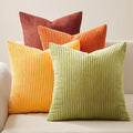 Topfinel Fall Burnt Orange Decorative Throw Pillows Covers 18x18 Inch Set of 4 by Topfinel