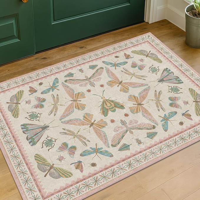 Light Pink Washable Bathroom Rug - Image 6