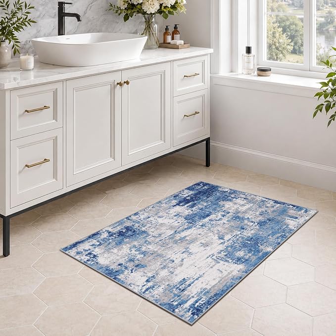 RELEANY Washable 2'x3' Abstract Area Rug - Image 9