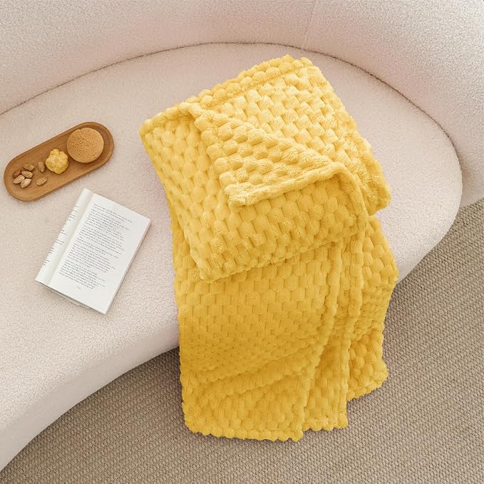 BEDELITE Yellow Throw Blanket for Couch, Soft Cozy Gifts for Women, 50 * 60 | - Image 6