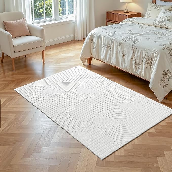 Pauwer 4x6 Area Rugs for Living Room, Modern Non Slip Washable Rug, Soft Fluffy - Image 9