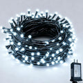 RPGT Christmas Light 1000 LEDs 336ft Green Cable Wire Fairy String Tree Twinkle Lights Plug in 12 Modes for Christmas Party, Outdoor, Garden, Wedding, Home Decoration (White)
