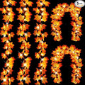 GBD Thanksgiving Decorations-5 Pack Total 50Ft 100LED Fall Garland with Lights Battery Operated Enlarged Maple Leaves Garlands for Fall Decorations for Home Christmas Halloween Indoor Outdoor Decor