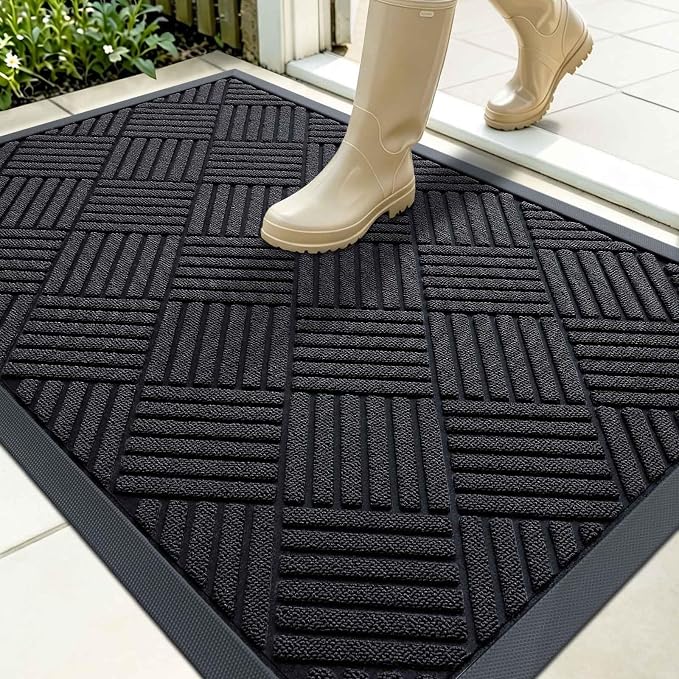 OLANLY Front Door Mat Outside Entrance 35x23, Waterproof Heavy-Duty Doormat | by OLANLY