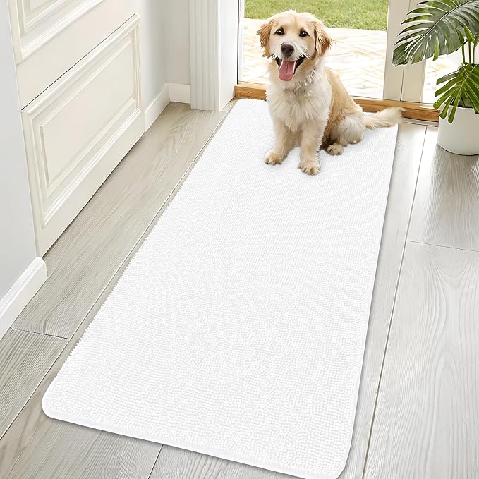 OLANLY Dog Door Mat for Muddy Paws 70x35, Super Absorbent Chenille Mud Mat | by OLANLY