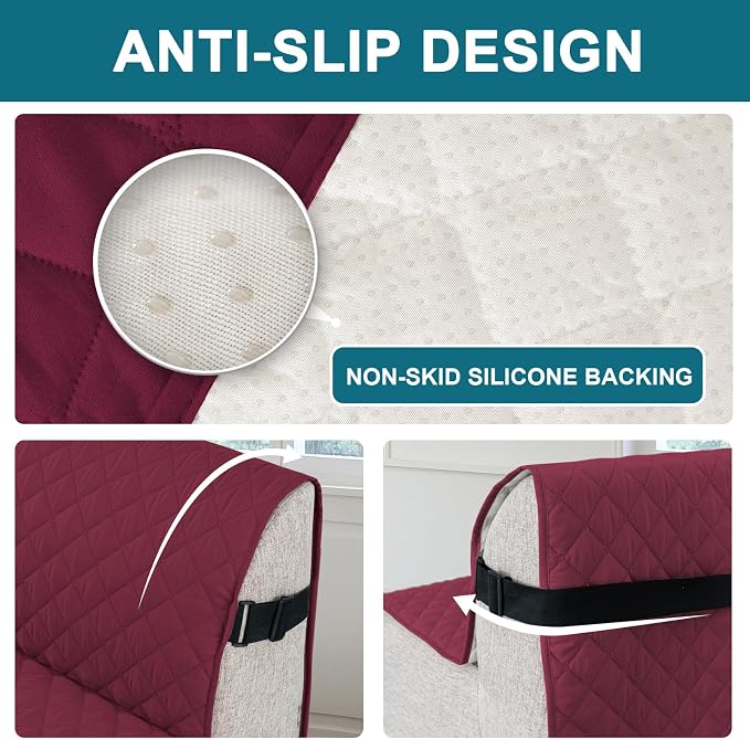 Turquoize 100% Waterproof Futon Cover Futon Slipcover Washable Armless Sofa Bed - Image 4